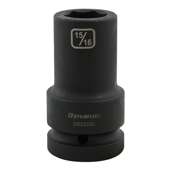1" Drive Deep Socket, Black Phosphate, Tools 15/16" X 1" Drive, 6 Point Deep Length